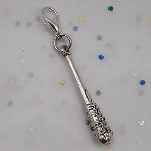 COPY - Negan's Barbed Wire Bat Lucille Walking Dead Zipper Pull Charm Zombies U…